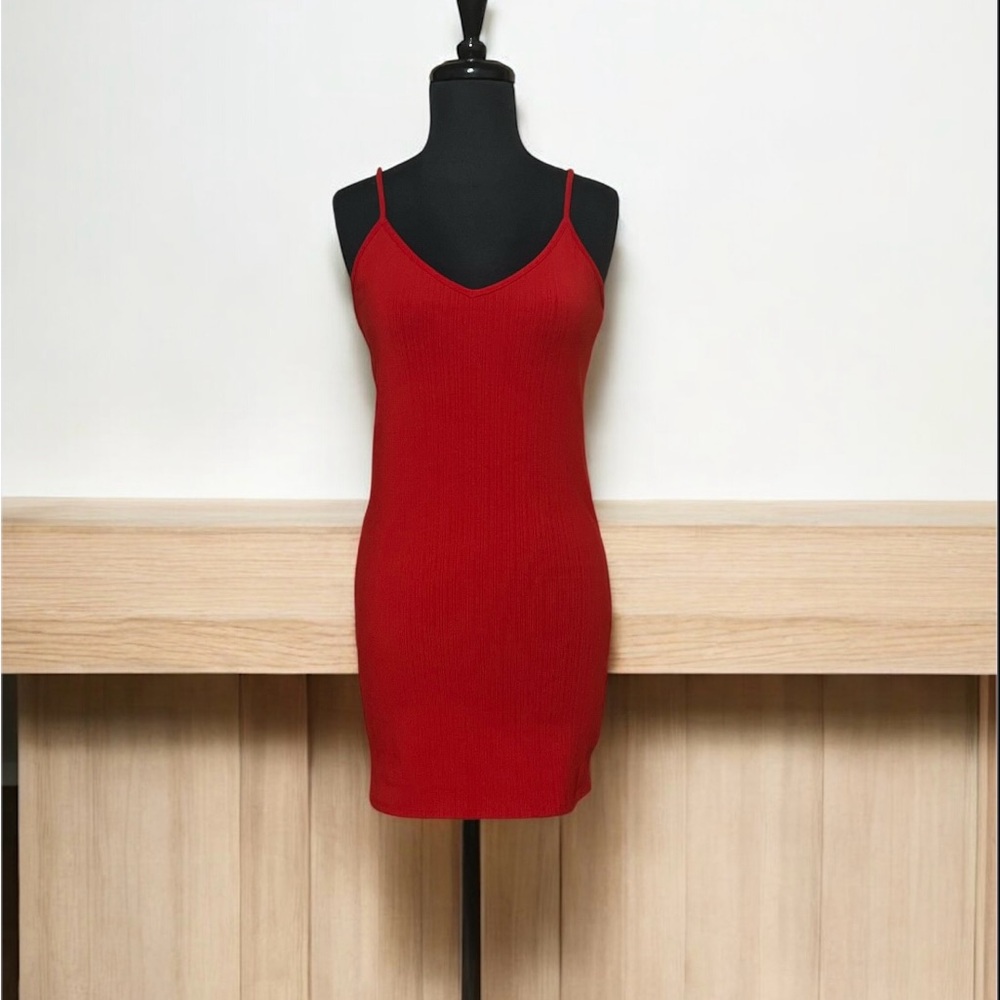 Forever 21 Vibrant Red Knit dress